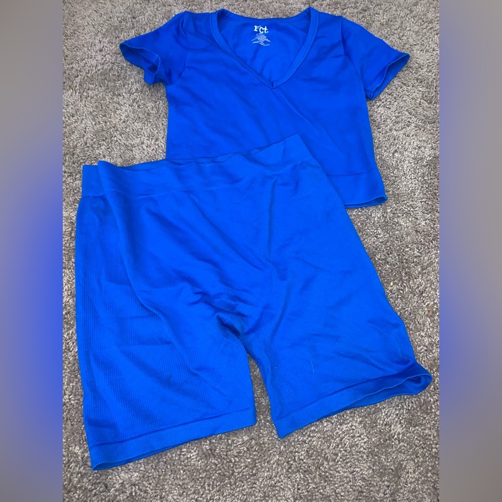 Blue Women's Shorts Set